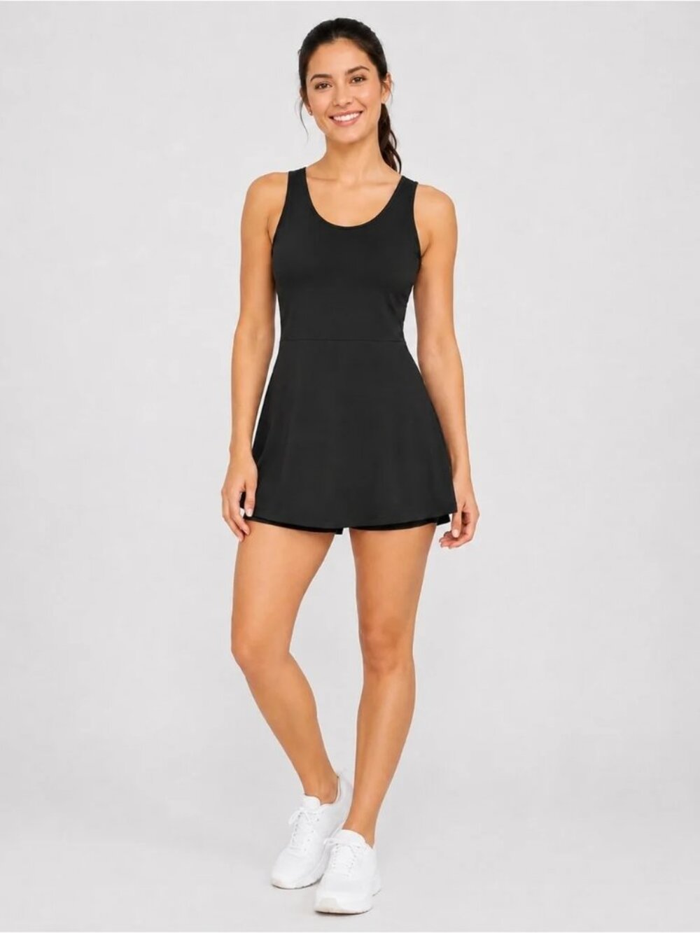 NWT Elle Sport Black Tennis Athletic Sports Dress w/ Pockets Shorts S